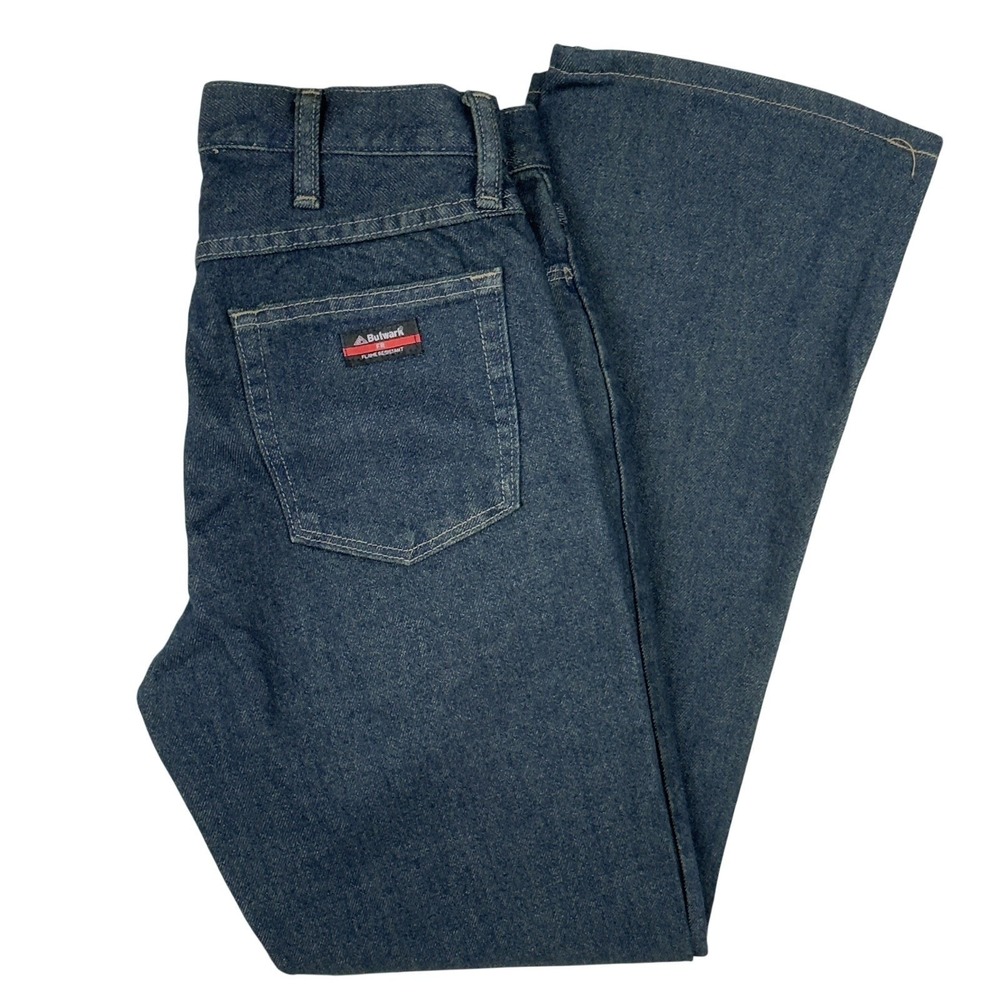 Bulwark FR Jeans Men 30x32 Blue Fire Resistant Denim Boot Cut ARC Flame Workwear